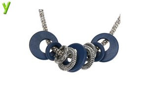 Naszyjnik  Fashion Jewellery 12982-silver-blue