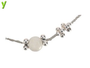 Naszyjnik  Fashion Jewellery 12738-silver-white