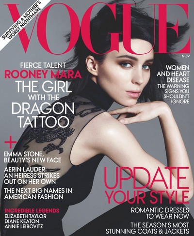 Rooney Mara na okładce magazynu Vogue