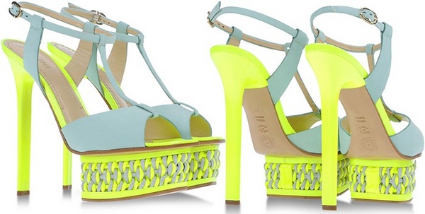 Neonowe buty Pollini na lato 2013